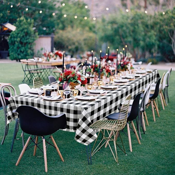 Buffalo Plaid Tablecloth, 2 Pack, 60 x 84 inch, Stain and Wrinkle Resistant - Image 6