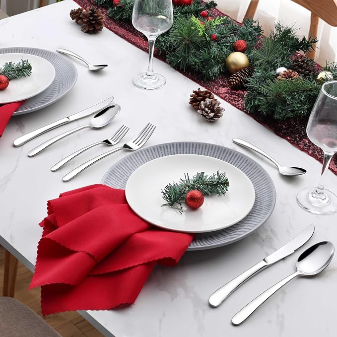 Onader 60 Piece Heavy Duty Silverware, Cutlery Set - Image 7