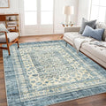 CHAMPLANT Washable Area Rug 4'x6' Vintage Traditional Floor Cover Foldable Thin by CHAMPLANT