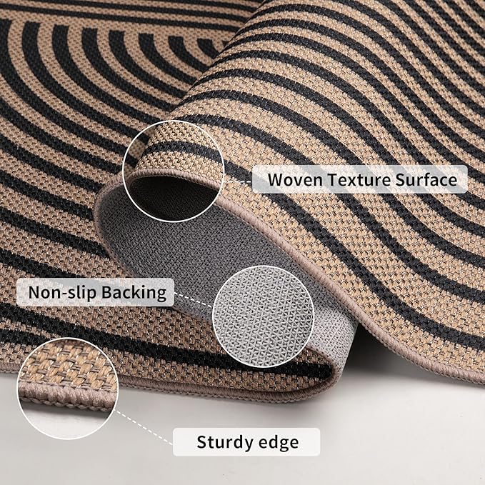 Tangsoo Easy Jute Rug, 2x3 Washable Small Area Outdoor Rug - Image 3