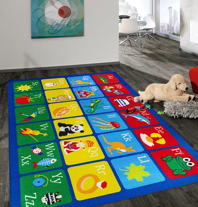 Rugshop Kids Alphabet Educational Learning High Traffic Living Room, Home - Image 6