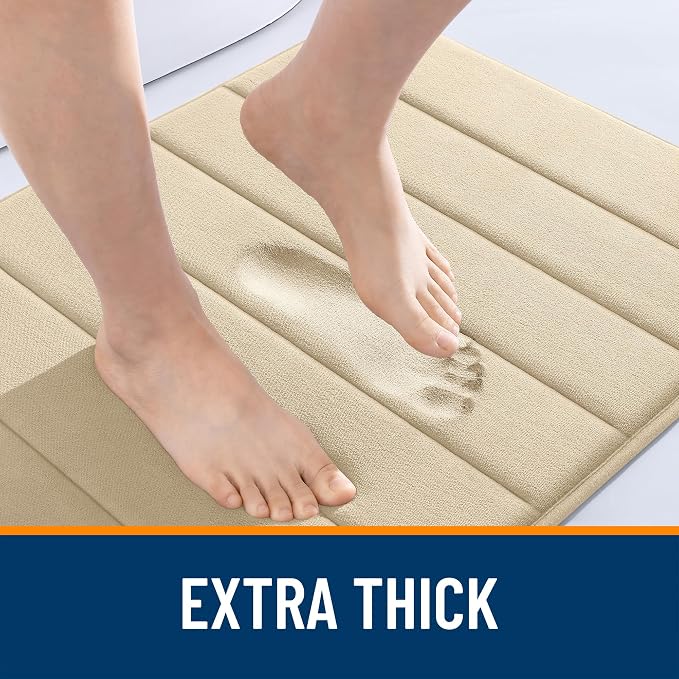 OLANLY Memory Foam Long Bathroom Rugs Runner 59x24, Super Soft Absorbent Bath - Image 6