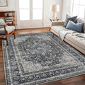 CHAMPLANT Washable Area Rug 10'x14' Boho Design Non-Shedding Easy Care Ideal by CHAMPLANT