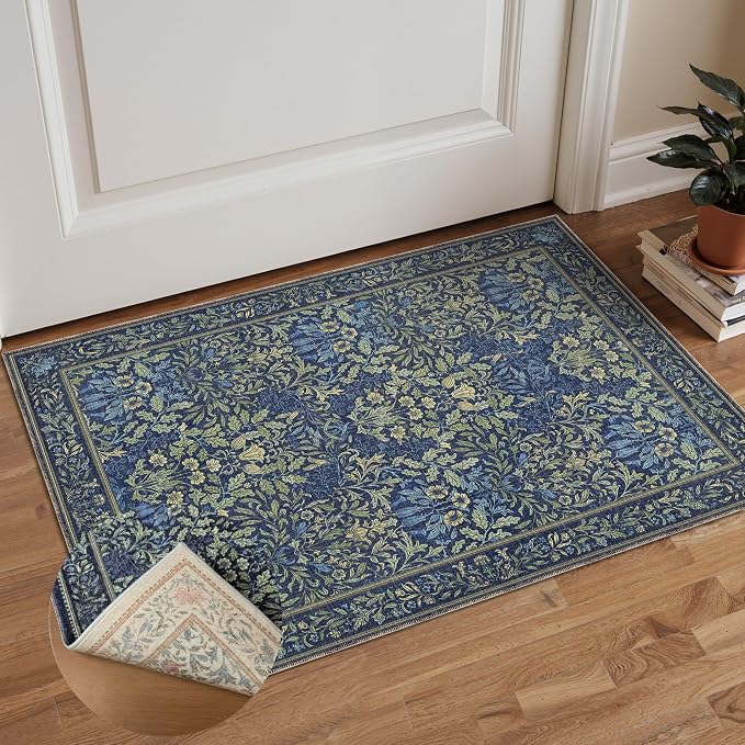GENIMO Washable Small Reversible Rug 2x3, Low-Pile Non-Slip Kitchen Mat by GENIMO
