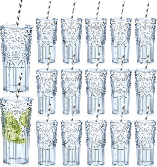 16 Set 20oz Vintage Plastic Tumbler by Unknown
