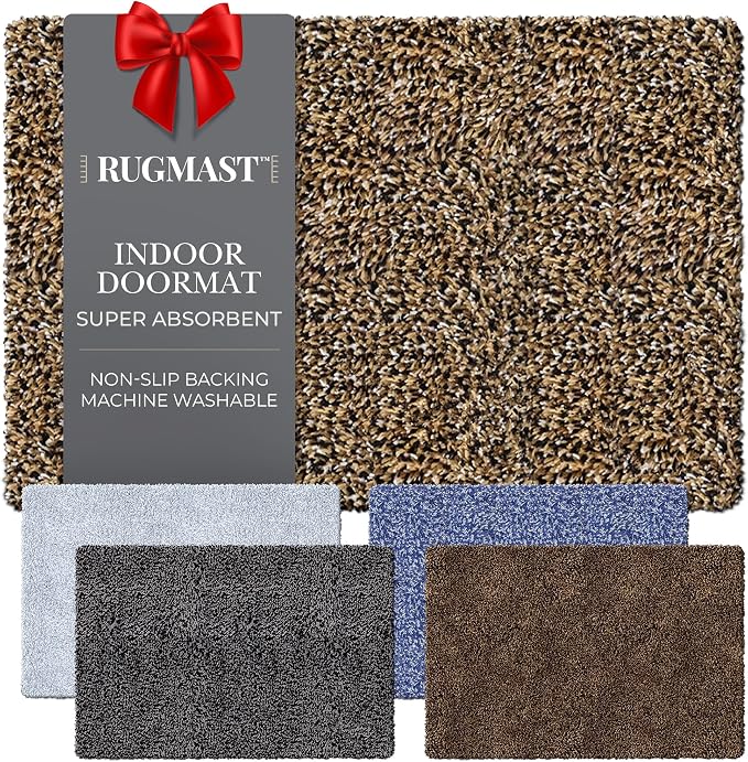 Premium Microfiber Indoor Door Mat – 36"x72" Washable Entry Mat, Waterproof by RugMast