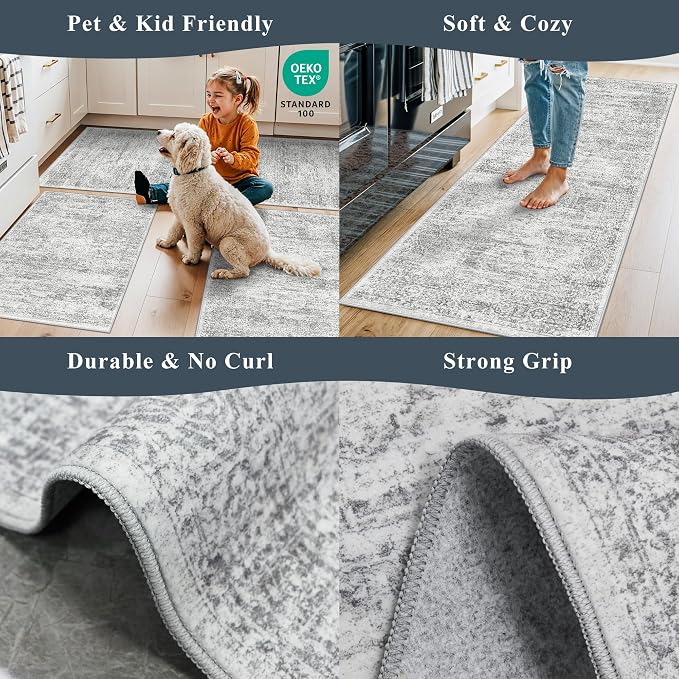 Washable Rug 2x3 for Entryway, Small Non-Slip Kitchen Throw Mat for Sink - Image 5
