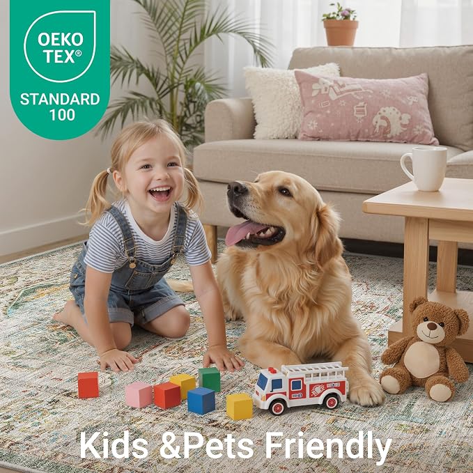 befbee 10x14 Area Rugs, Ultra-Thin Washable Rugs - Image 9