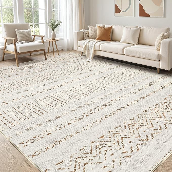 cotiled 9x12 Area Rugs Living Room Rug: Washable Boho Rugs by COTILED