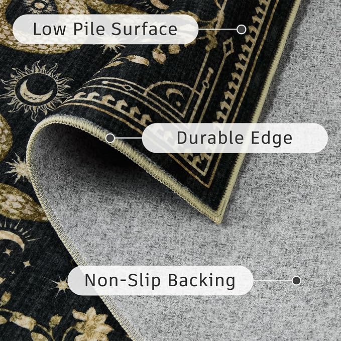 DCX Washable 2x3 Snake Rug, Soft Low Pile Carpet, Kid & Pet Friendly - Image 5