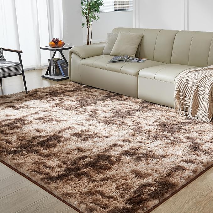 Ultra Soft Rug for Living Room, 5X8 Fluffy Shag Area Rug for Bedroom, Modern - Image 3