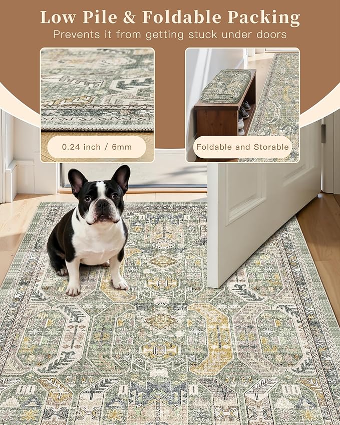 Madane Hallway Runner Rug 2x12, Extra Long Washable Runner Rugs - Image 6