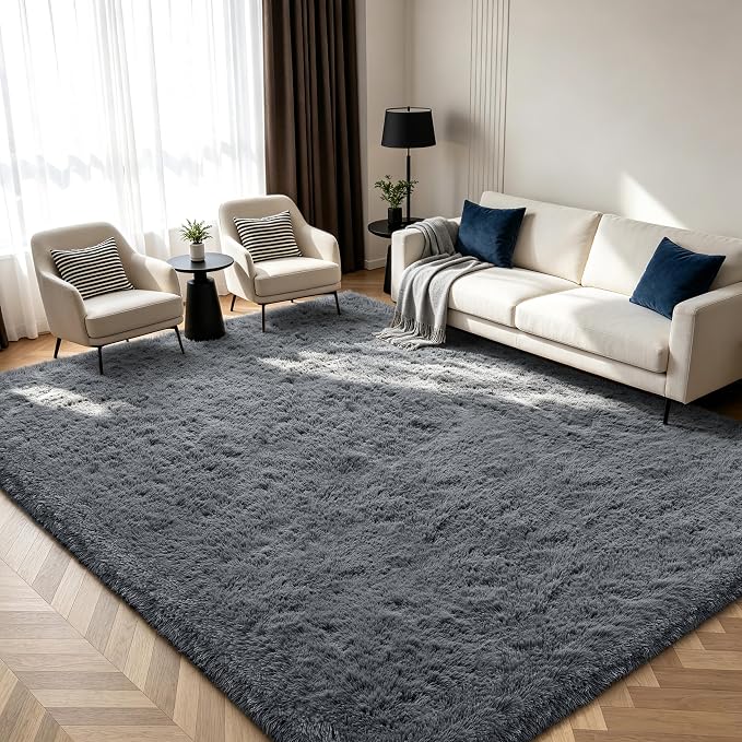Shag Area Rugs for Bedroom Living Room, 5X8 Ultra Soft Fluffy Area Rugs for Dorm by Boshengya