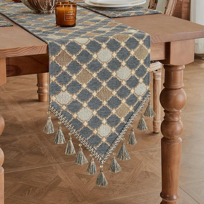Loom and Mill Chenille Table Runner 90 inches Long, 13x90 inch - Image 3