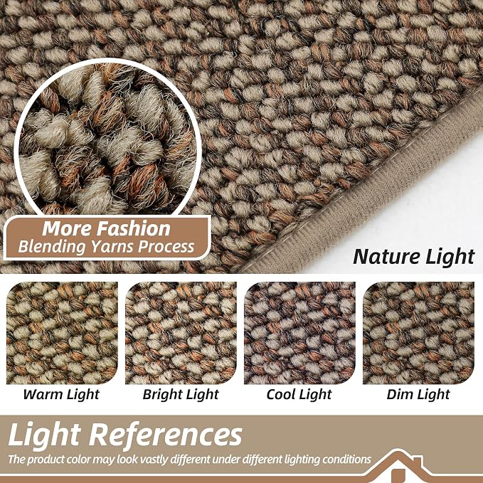 BEQHAUSE Dirt Trapper Door Mat 17" x 30" Half Circle Non Slip Washable Doormats - Image 8