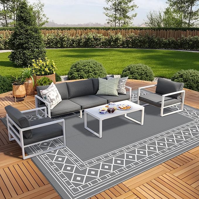 GENIMO Outdoor Rug Waterproof for Patio Decor, Outside Area Mat for Rv by GENIMO