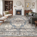 befbee 9x12 Area Rugs for Living Room, Ultra-Thin Washable Rug, Non-Slip by Befbee