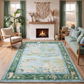8x10 Washable Rug for Living Room Blue Animal Print Large Bedroom Rugs Non Slip by Garvee