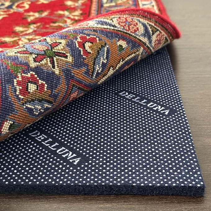 DELLUNA Non-Slip Area Rug Pad 2'x6', 3/8" Thick Double Side Rubber + Felt by DELLUNA