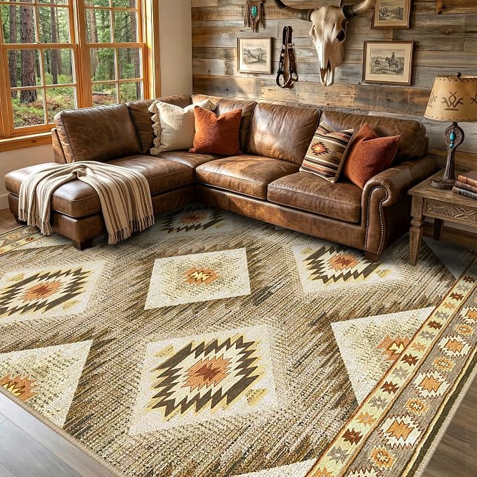 BESTSWEETIE Area Rug 5x8 Rug Machine Washable Non-Slip Low Pile Print Pattern - Image 8