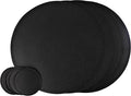 Set of 8 Faux Leather Round Placemats and Coasters, Coffee Mats Kitchen Table by JOVONO
