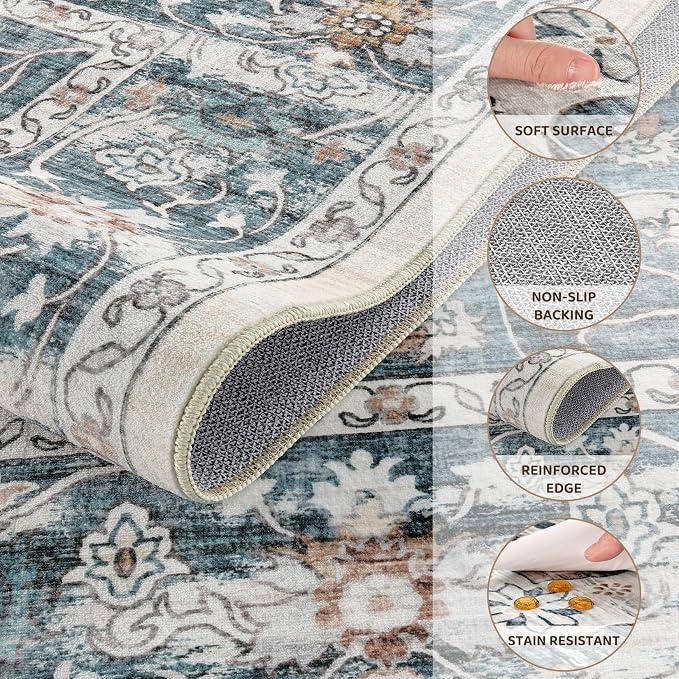 Washable 10x12 Area Rug for Living Room - Image 3