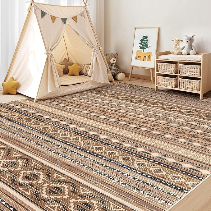 cotiled 9x12 Area Rugs Living Room Rug: Washable Boho Rugs - Image 7