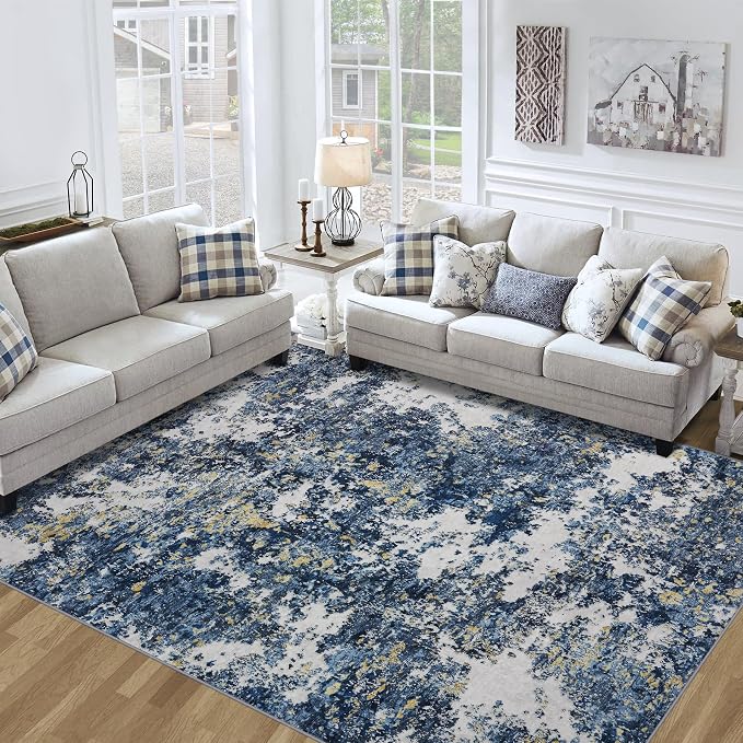 8x10 Area Rug for Living Room Bedroom: Large Washable Rug by Tosuoka