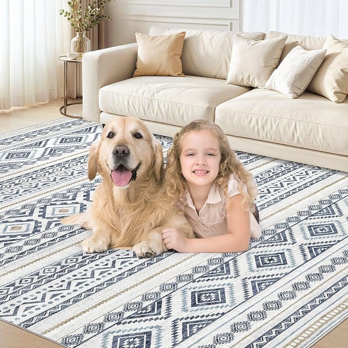 cotiled 10x12 Area Rugs Living Room Rug: Washable Boho Rugs - Image 8
