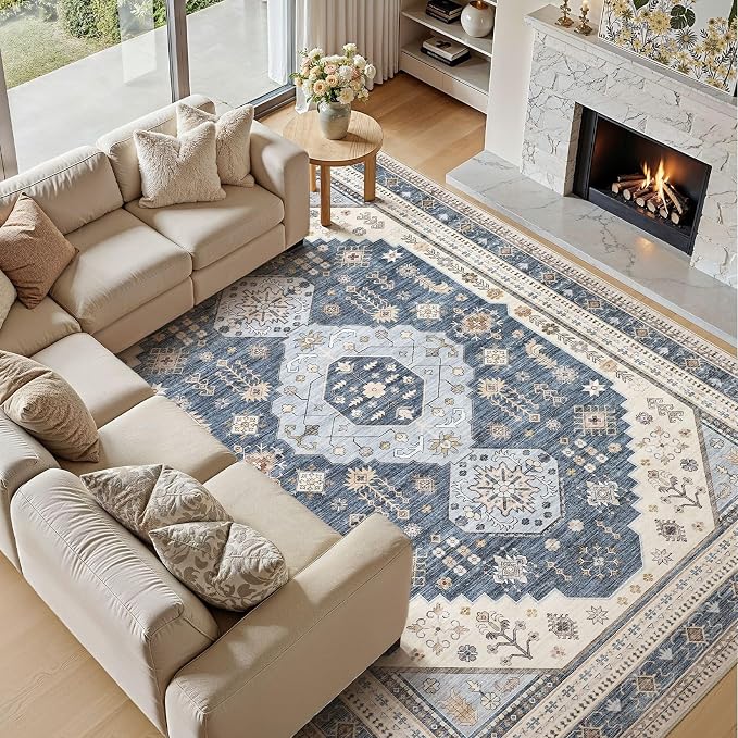 5x7 Washable Area Rug, Large Rugs - Image 7
