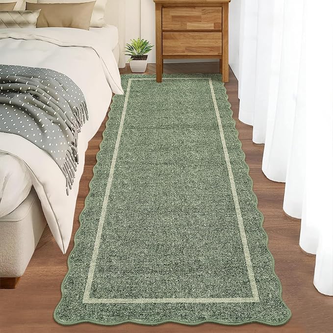 GarveeHome Scalloped Washable Runner Rug 2x6 Runner Modern Non Slip Kitchen - Image 8