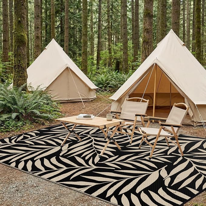 Smiry Outdoor Rug 9x12 ft, Waterproof Reversible Plastic Straw Rugs, Outdoor - Image 7