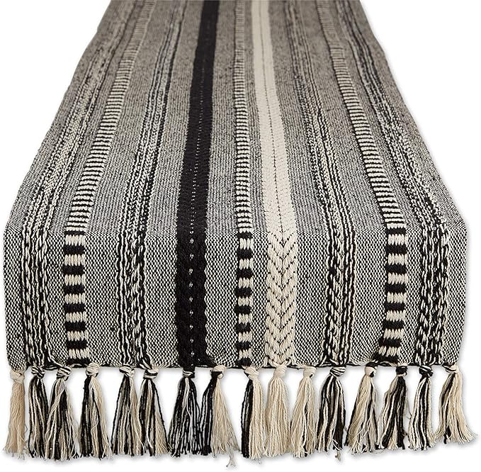 DII Farmhouse Braided Stripe Table Runner Collection by DII