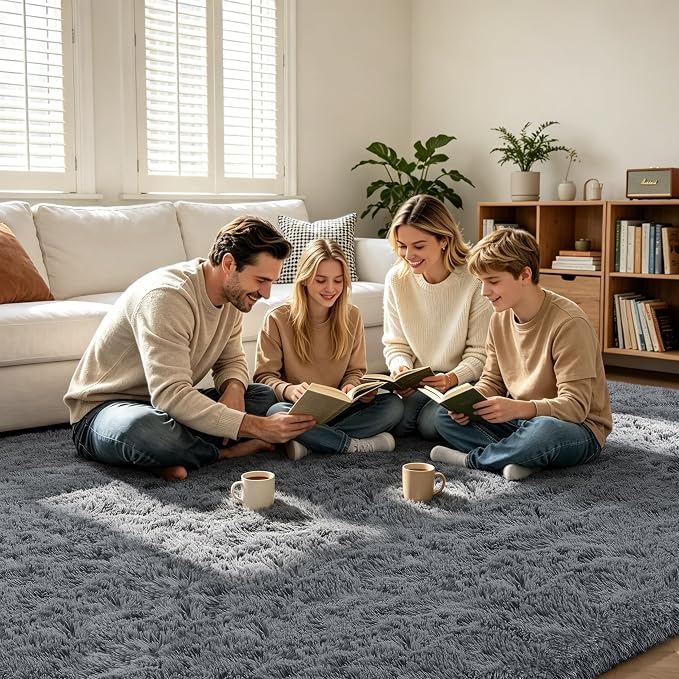 Shag Area Rugs for Bedroom Living Room, 4X6 Ultra Soft Fluffy Area Rugs for Dorm - Image 2