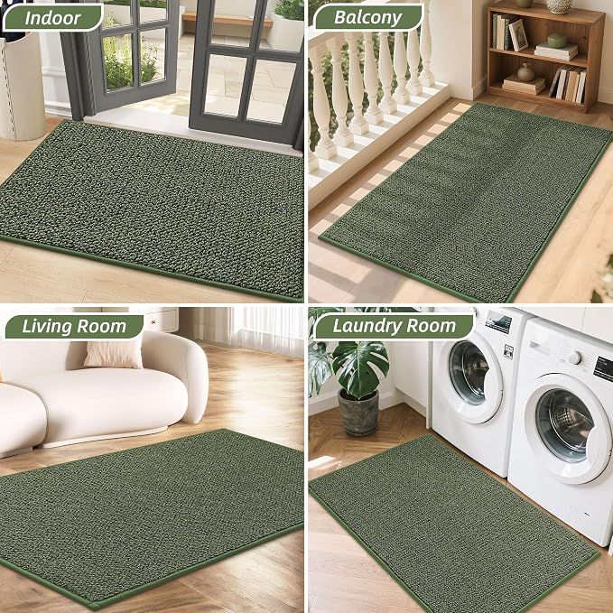 BEQHAUSE Dirt Trapper Door Mat 32" x 48", Non-Slip Washable Doormats Entrance - Image 8