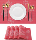 Placemats Set of 4 Washable Indoor | Outdoor Vinyl Place Mats by CADONO