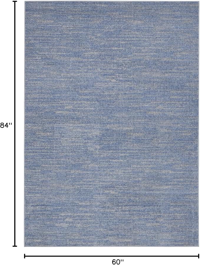 Nourison Home Nourison Essentials Blue Grey 5' x 7' Area Rug - Image 2