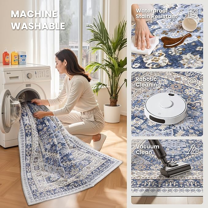 zesthome 6x9 Area Rug, Super Soft Washable Rugs - Image 5