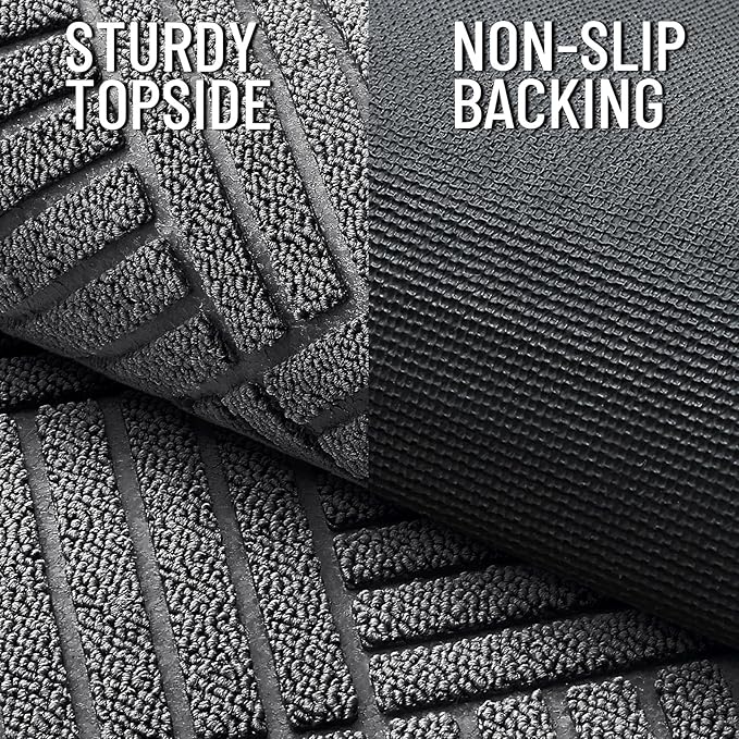 OLANLY Front Door Mat Outside Entrance 59x34, Heavy Duty Sturdy Natural Rubber - Image 3