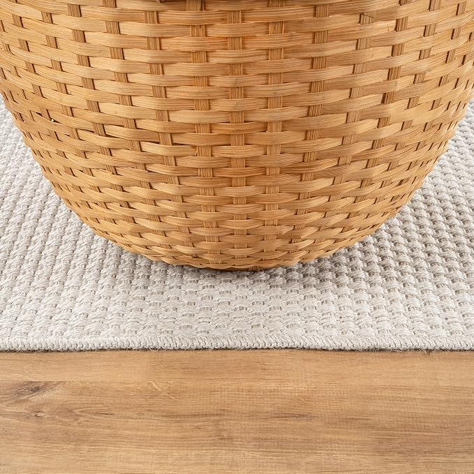 CAMILSON Easy Jute Rug 9x12, Large Indoor Outdoor Off-White Farmhouse Area Rugs - Image 8
