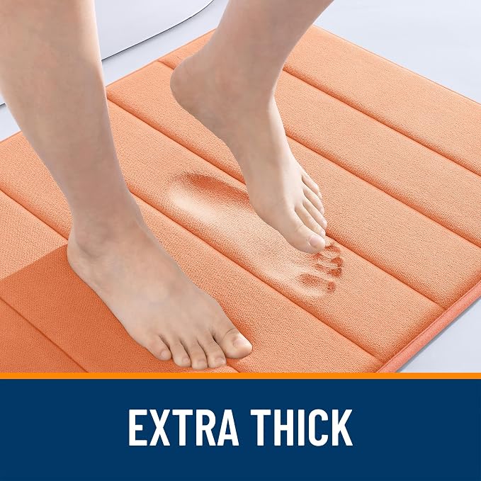 OLANLY Memory Foam Bath Mat 70x46, Super Soft Absorbent Bathroom Rugs, Quick Dry - Image 6