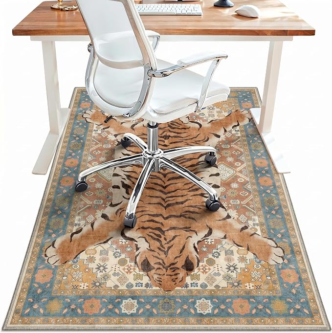 36"x60" Office Chair Mat for Hardwood Tile Floor, Under Desk Carpet Protector by BESBLEE