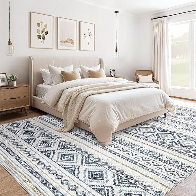 cotiled 10x12 Area Rugs Living Room Rug: Washable Boho Rugs - Image 5