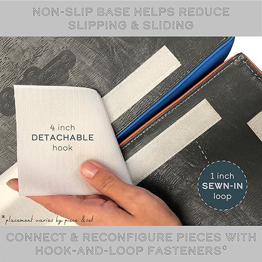 Factory Direct Partners 13800-NVPB SoftScape Toddler Playtime Junction 360 Climber Plus Side Pads, Indoor Active Play Structure for Toddlers, Kids; Safe Soft Foam (7-Pc)- Navy/Powder Blue