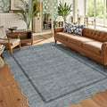 GarveeHome Scalloped Area Rug 4x6 Washable Rug Modern Floor Cover Soft Low Pile by GarveeHome
