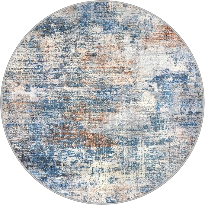 IOHOUZE Round Area Rug 5 Ft Circle Entryway Rugs Round Washable Door Mat Indoor - Image 10
