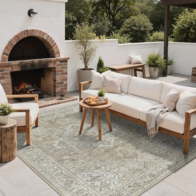GENIMO Outdoor & Indoor Area Rug 6'x9', Waterproof, Non-Shedding, Easy Cleaning - Image 6