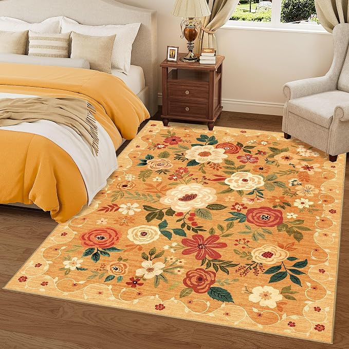 DUKINO 9x12 Area Rug, Floral Rugs - Image 9