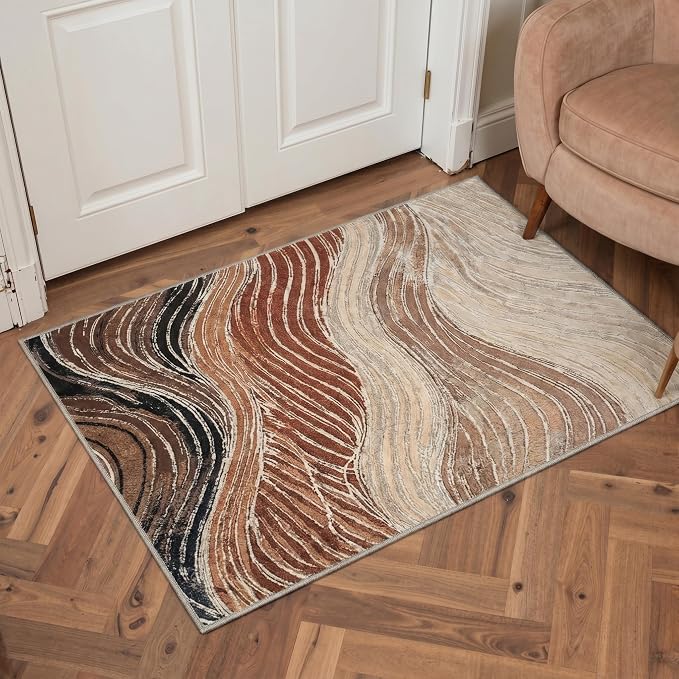 BEIMO Area Rugs 5x7 for Living Room Bedroom, Modern Abstract Machine Washable - Image 5