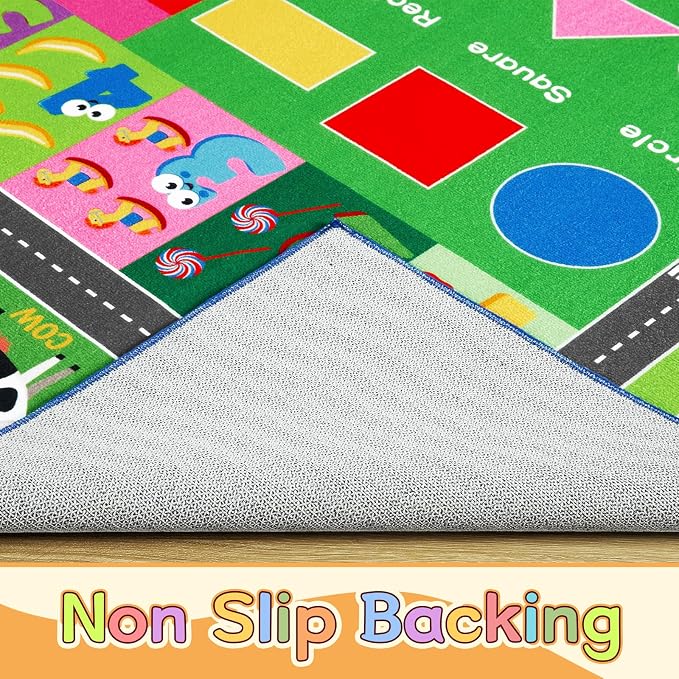 HOMORE Kids Educational Rug, 5x7 Kids Collection Area Rug - Image 6